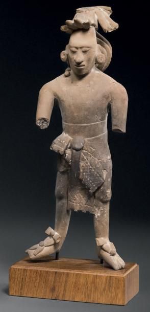 STATUETTE ANTHROPOMORPHE Culture Maya, île...