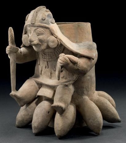 URNE ANTHROPOMORPHE Culture Jama-Coaque,...