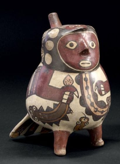 VASE ANTHROPOZOOMORPHE Culture Nazca, sud...