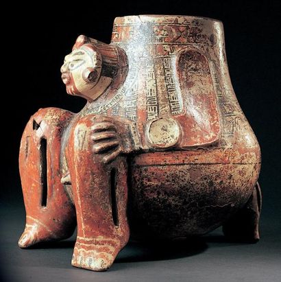 VASE TRIPODE ANTHROPOMORPHE Culture Guanacaste,...