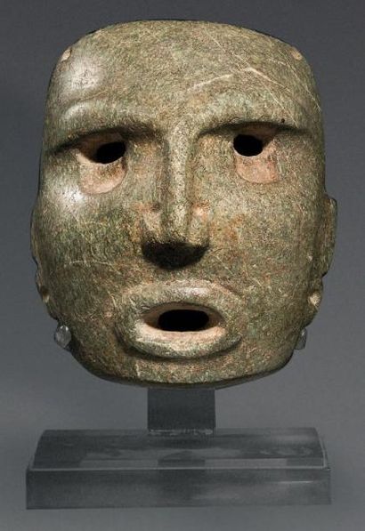 MASQUE ANTHROPOMORPHE Culture Chontal, État...