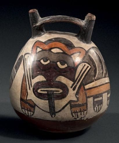VASE À DÉCOR PEINT DE FÉLINS Culture Nazca,...