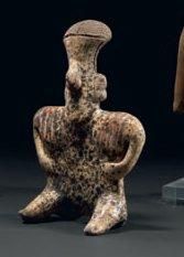 FEMME ASSISE Culture Nayarit, Mexique Occidental...