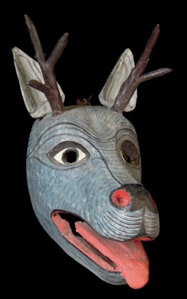 MASQUE D'ART POPULAIRE Equateur, début XXe...