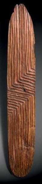 BOUCLIER ABORIGÈNE, Australie Bois dur, pigments...