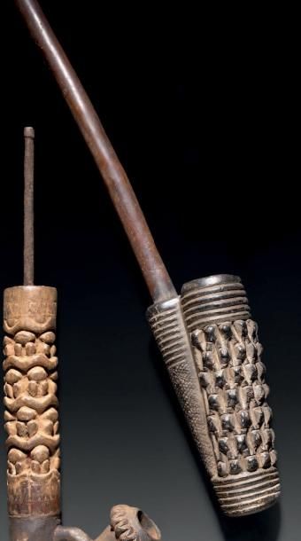 PIPE BAMILEKE, Cameroun Terre-cuite à engobe...