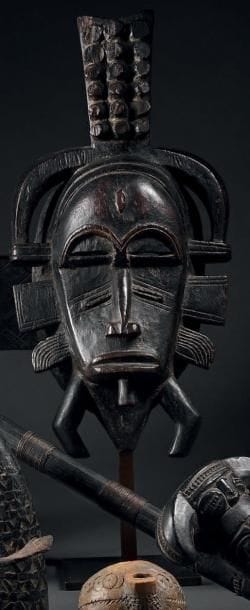 MASQUE KPELIE SENOUFO, Côte d'Ivoire Bois...