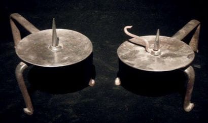 PAIRE DE PORTE BOUGIE Japon, XVIIIe - XIXe...