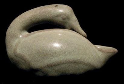 CANARD Chine, XIXe - XXe siècle Grès émaillé...