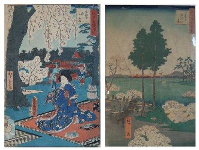HIROSHIGE (1797-1858)
DEUX OBAN TATE-E, l'un...