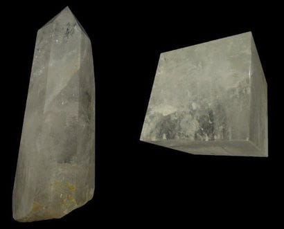 POINTE ET CUBE EN CRISTAL DE ROCHE L. 54...
