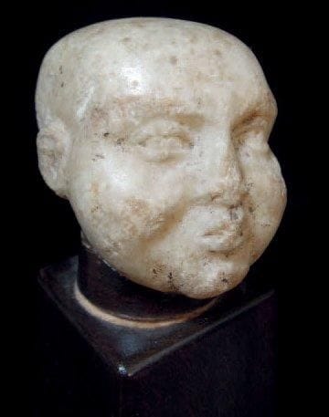 TÊTE D'HOMME d'après l'antique Albâtre H....