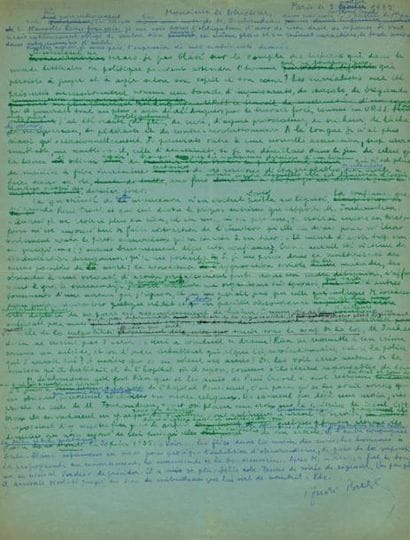 BRETON André
SUICIDE DE RENÉ CREVEL. LETTRE...