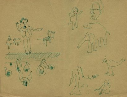 BRETON André
DESSINS ORIGINAUX, MONOGRAMMÉ....