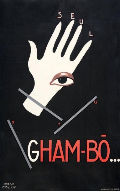 AFFICHE. COLIN Paul. GHAM-BO. AFFICHE LITHOGRAPHIÉE....