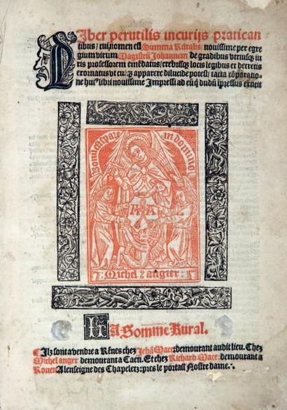 [BOUTILLIER (Jean)]
Liber perutilis incuriis...