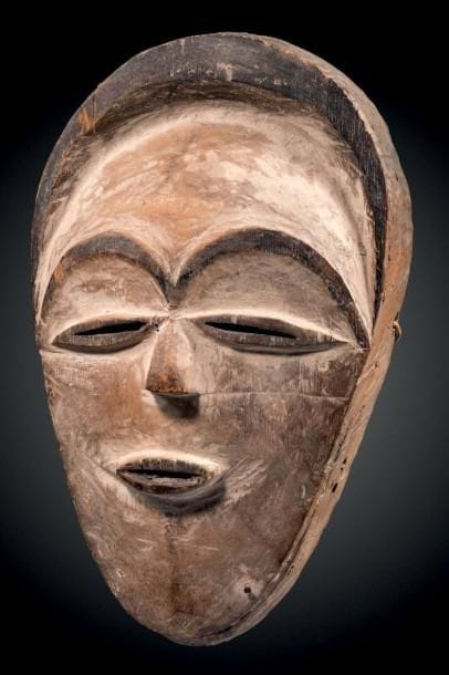 MASQUE VOUVI Gabon Bois léger, kaolin Ce...