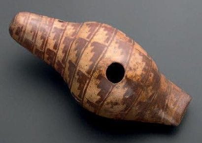 OCARINA Escargot marin en céramique à engobe...