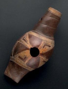 OCARINA Important ocarina en terre cuite...