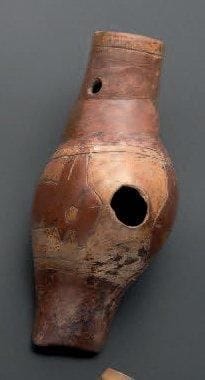 OCARINA Bel ocarina en céramique blanc crème...