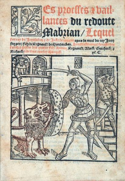 [MABRIAN et LES QUATRE FILS AYMON]. Les proesses...
