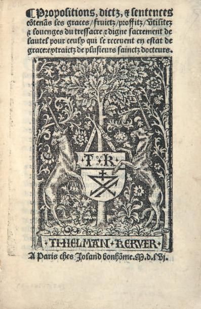 [LE PICART (François)]
Propositions, dictz,...