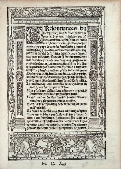 ORDONNANCES DE PROVENCE. - Ordonnances du...