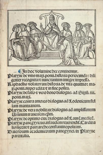 PLATINA (Bartholomeo Sacchi dit)
[Vitae pontificum]....