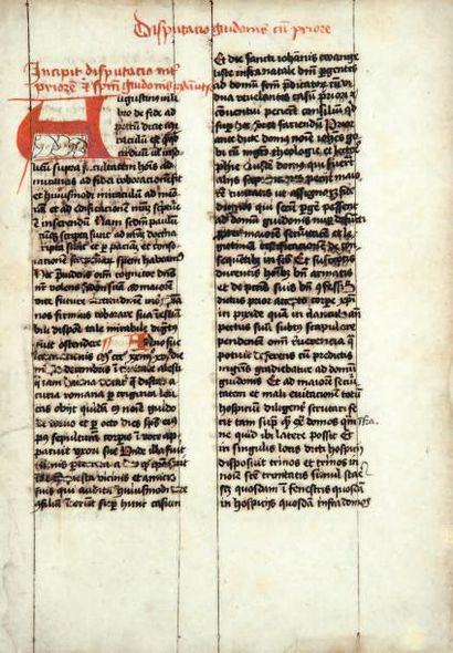 MANUSCRIT. - [GOBI (Jean)]. Disputatio guidonis...