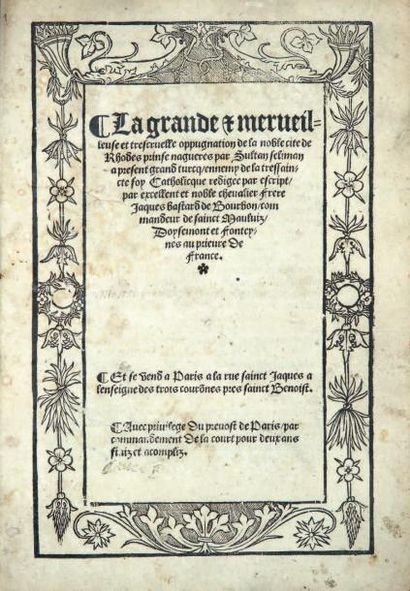BOURBON (Jacques de)
La grande & merveilleuse...