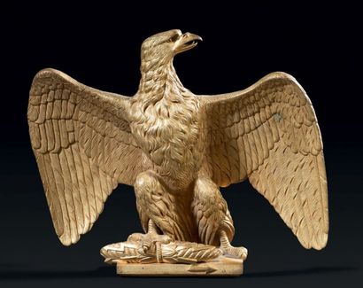 AIGLE RÉGIMENTAIRE DE HAMPE DE DRAPEAU OU...