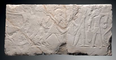 SCÈNE DE BOUCHERIE Relief, provenant d'un...