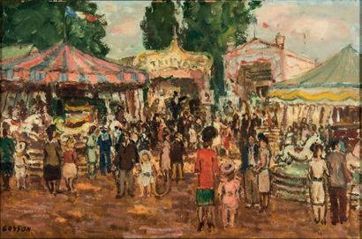 Marcel COSSON (1878-1956)

La fête foraine
Huile...
