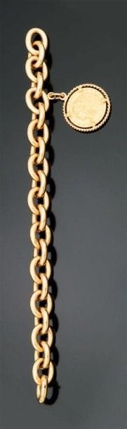 BRACELET ARTICULÉ en or jaune 18K 750 millièmes,...