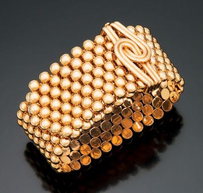 LARGE BRACELET CEINTURE en or jaune 18K 750...