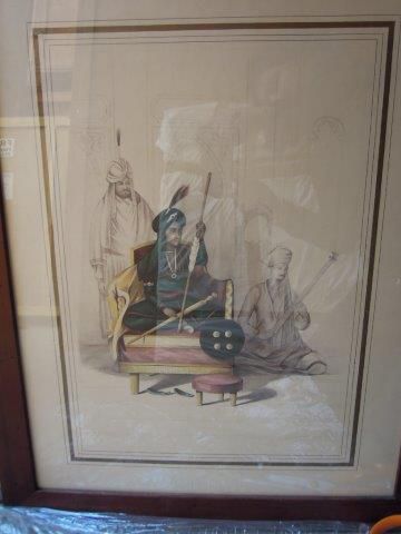 Le sultan
Crayon noir et aquarelle sur papier
Indes...
