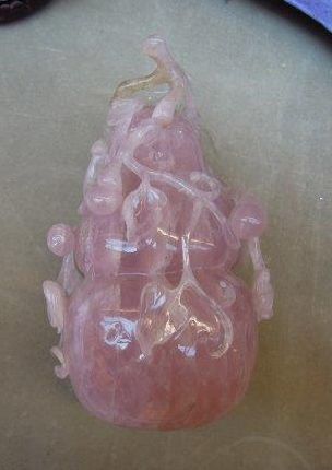 Sculpture en quartz rose
H. 21 cm
