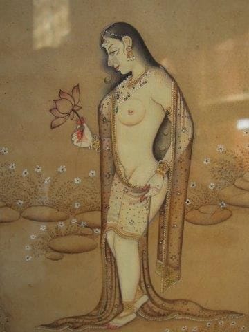 Miniature indienne représentant une jeune...