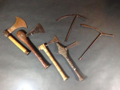 Lot de six herminettes, RDC Bois, métal;...