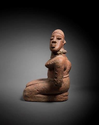 STATUE DJENNÉ, MALI Terre-cuite à engobe...