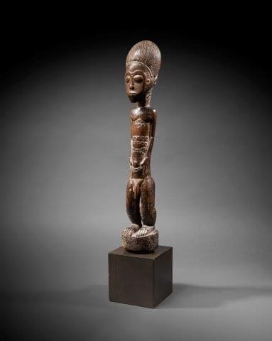 STATUE MASCULINE BAOULÉ, ATELIER DU MAÎTRE...