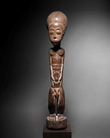 STATUE MASCULINE BAOULÉ, ATELIER DU MAÎTRE...