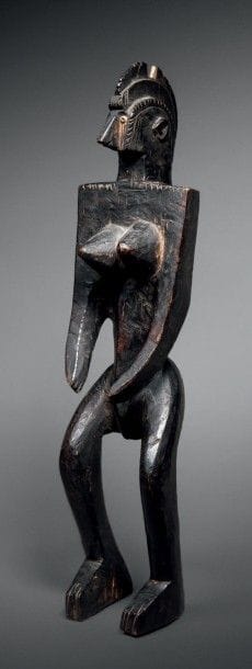 STATUE BAMANA, MALI Bois à patine brun foncé...
