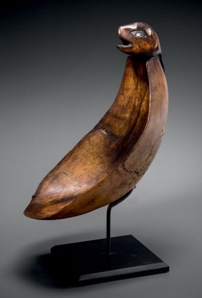 CUILLÈRE EN CORNE, TLINGIT, NORD DE LA COLOMBIE...