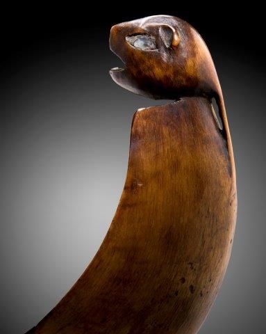 CUILLÈRE EN CORNE, TLINGIT, NORD DE LA COLOMBIE...