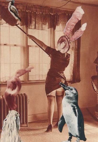HUGNET Georges. HUIT JOURS A TREBAUMEC. COLLAGE...