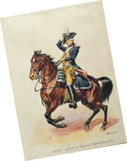 Officier du Régiment Royal Normandie, vers...