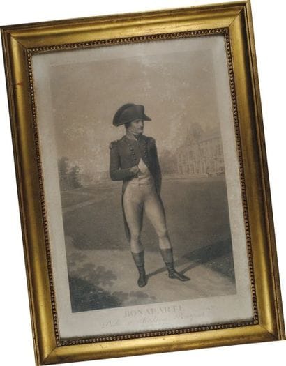 Napoléon Bonaparte à la Malmaison, gravure...