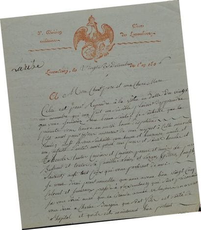 Lettre autographe signée. Lettre du soldat...