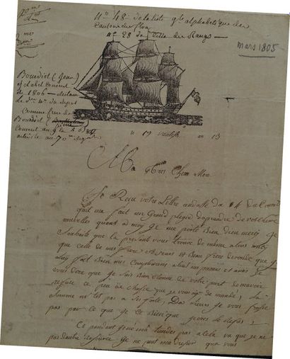 Lettre autographe signée de Tanguy Le Milloux,...